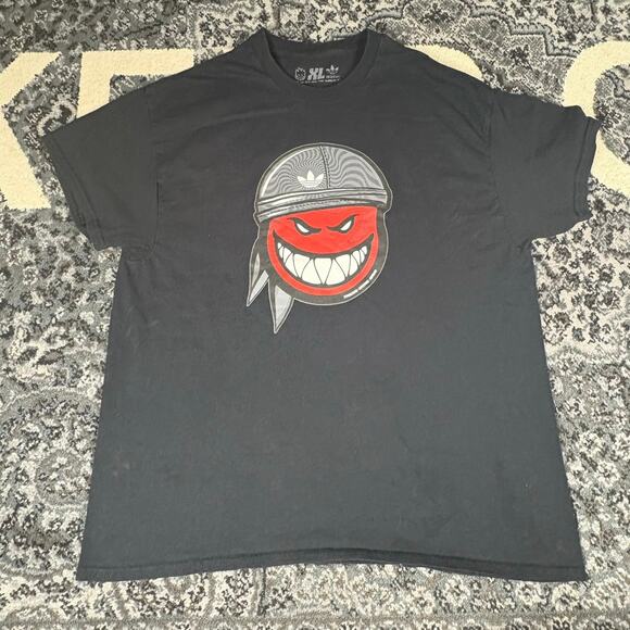 Adidas X Spitfire Wheels Skateboarding Black T Shirt Mens Sz XL Pre owned Rare - Picture 1 of 4